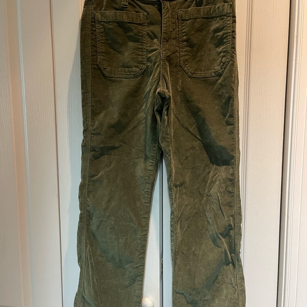Free People Olive Green Corduroy Pants